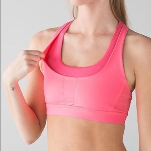 Lululemon RUN STUFF YOUR BRA III Sz 6 Flash Light